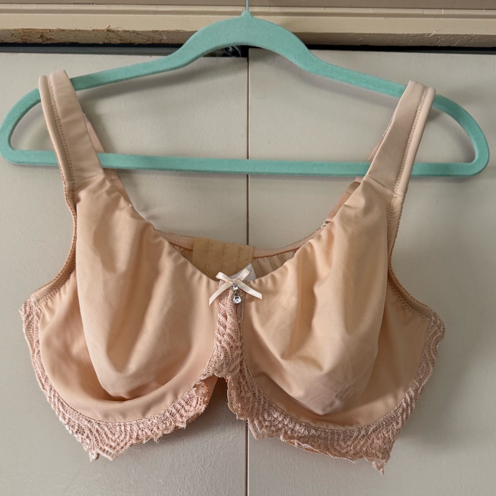 Curve Muse Lingerie Nude Lace Bra 40D